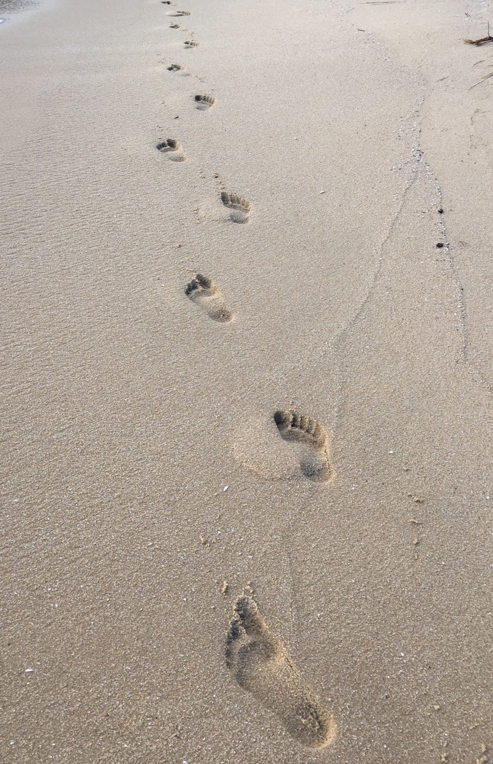 Malaysia - Pulau Pangkor - Die letzten Spuren am Strand, morgen geht es runter von der Insel.
