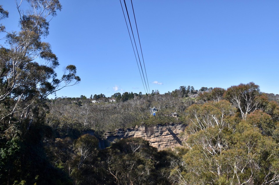 Australien - Blue Mountains National Park - Über eine der zahlreichen Schluchten ging es erst einmal mit der Seilbahn.