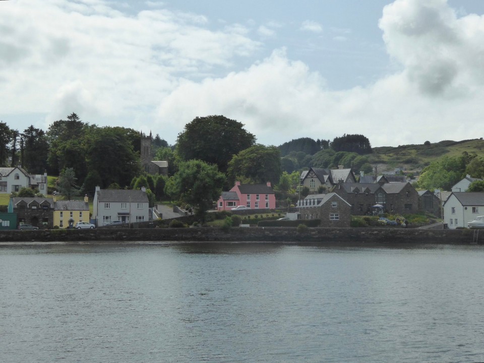 Ireland - Glandore - Union Hall lagoon. We strolled around this and visited a superb exhibition of Irish portrait painters. 