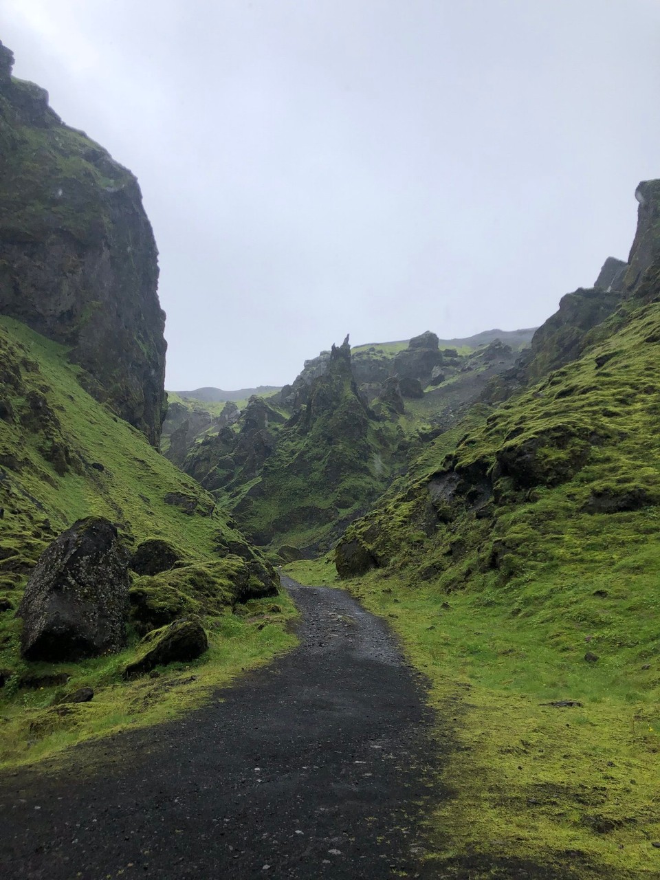 Island - Mýrdalshreppur - Zusammen mit Ulli geht es dann noch einmal einen anderen Weg ein wenig in die umgebenden Berge hinein...