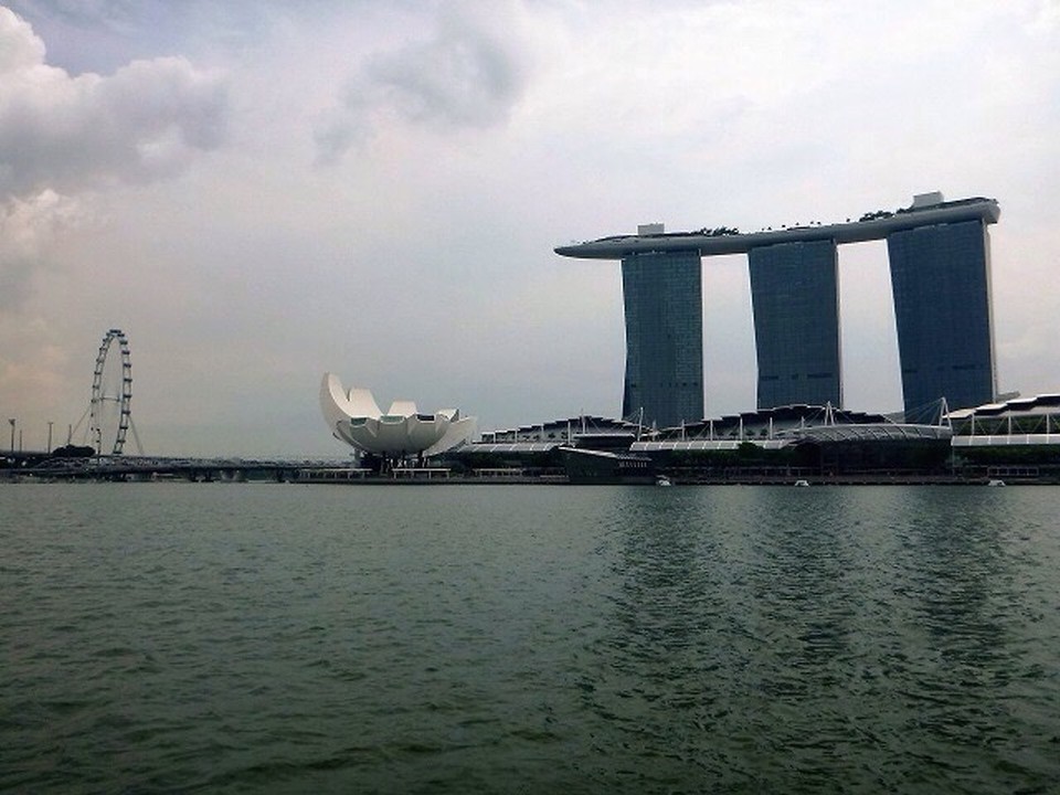 Singapur - Marina - Singapur Flyer und Marina Bay Sands 