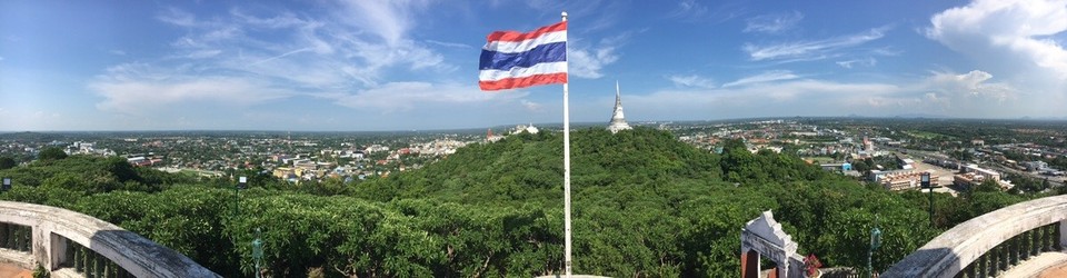 Thailand - Amphoe Mueang Phetchaburi - Aussicht vom königlichen Observatorium. 