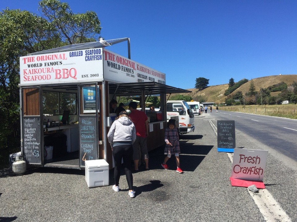 Neuseeland - Leithfield - Seafood-BBQ am Strand