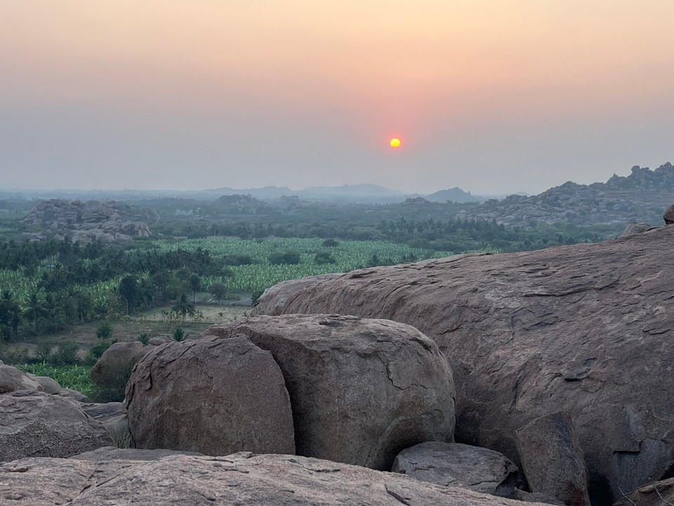 Indien - Hampi - Sonnenuntergang am 2.Abend