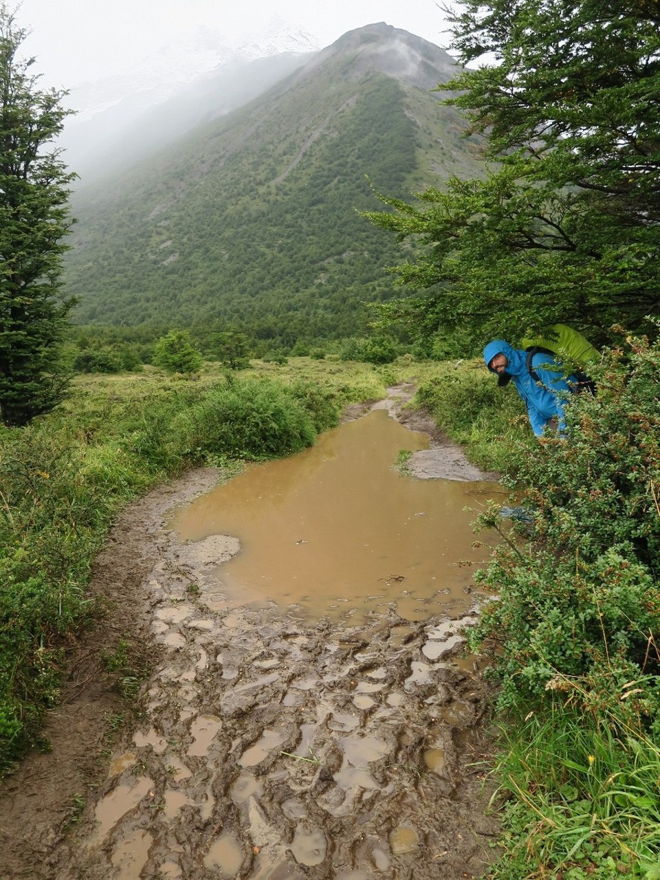 Chile - Torres del Paine National Park - J5 : pluie et boue toute la journee!