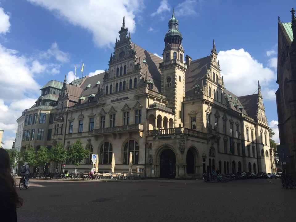 Germany - Bremen - Bremen Markt Platz. New building reconstructed in its old style. Most of the buildings in Bremen were destroyed in WWII. 