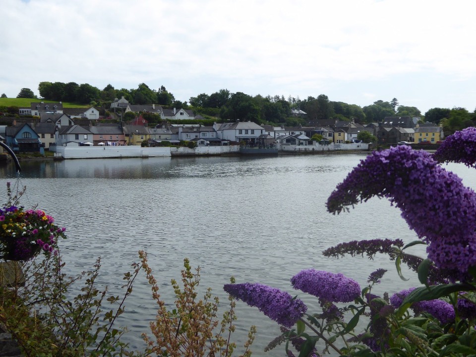 Ireland - Glandore - The sun was hot as we returned to Union Hall and we were pleased to have a slight breeze.  The road in Union Hall which shortens the creek creates a lagoon teeming with fish.