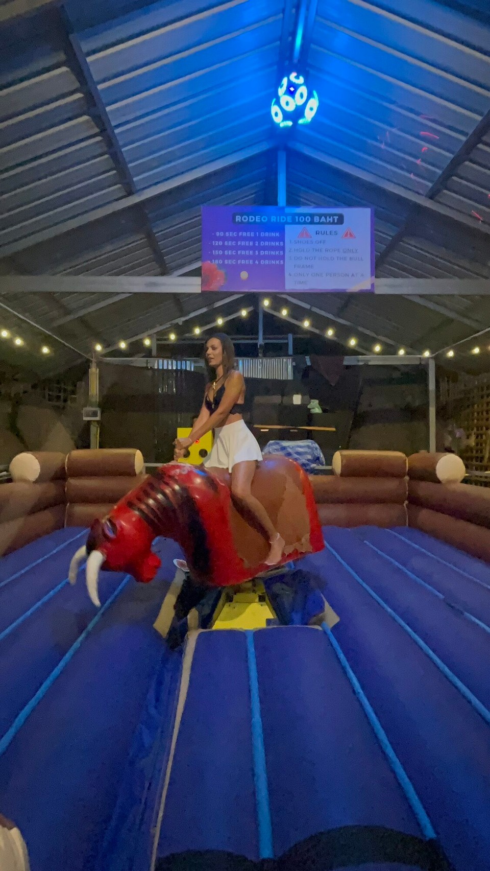 Thailand - Ko Pha-ngan - I didn’t go on the bull this time but Zora did and did well haah