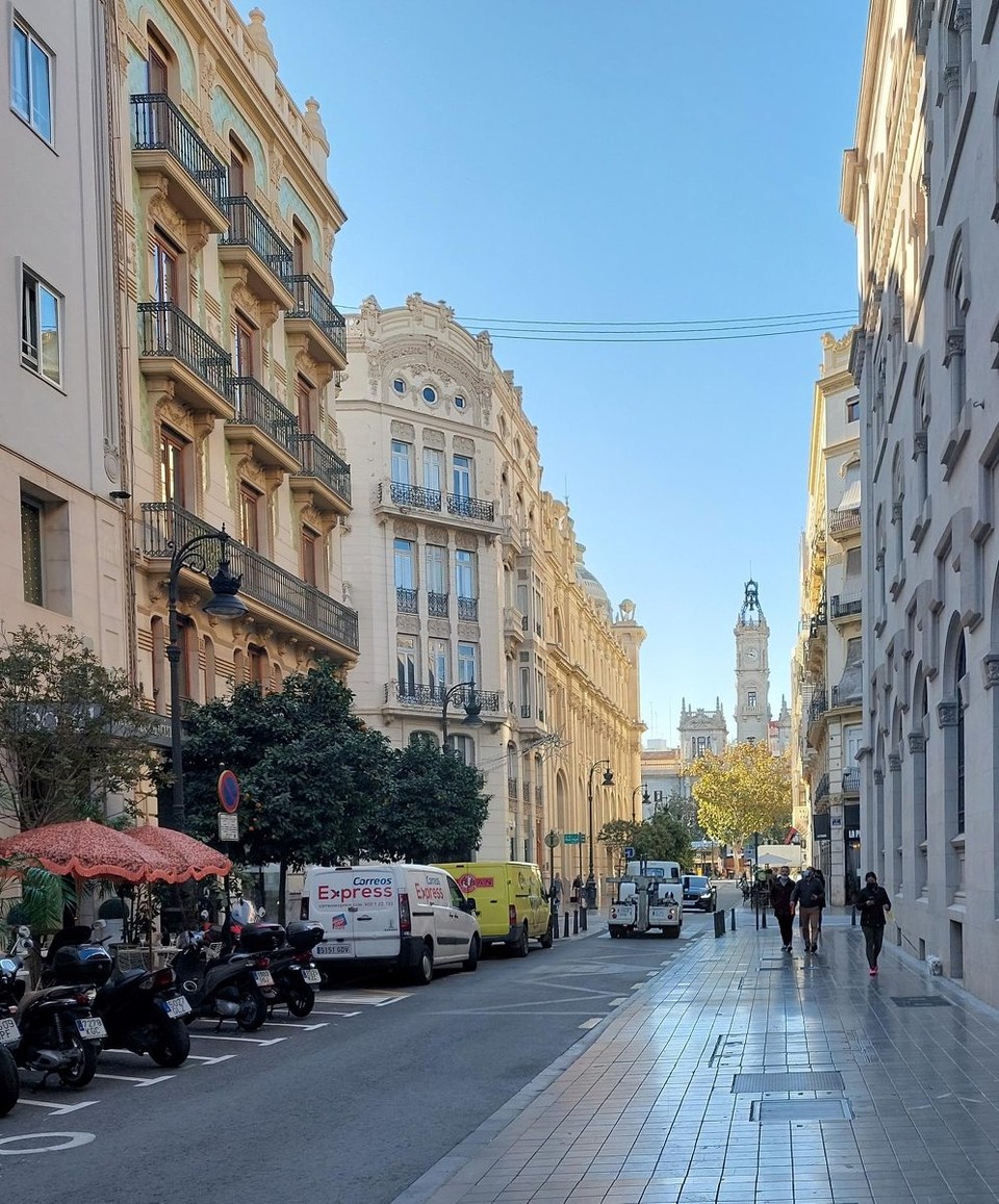 Spanien - Valencia - Eine typische Straße.