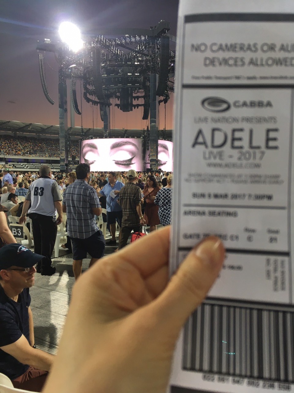 Australien - Woolloongabba - Mein HIGHLIGHT dieses Wochenende. Adele live in Brisbane. Im Gabba (cricket Stadion). Ich freu mich so! 
