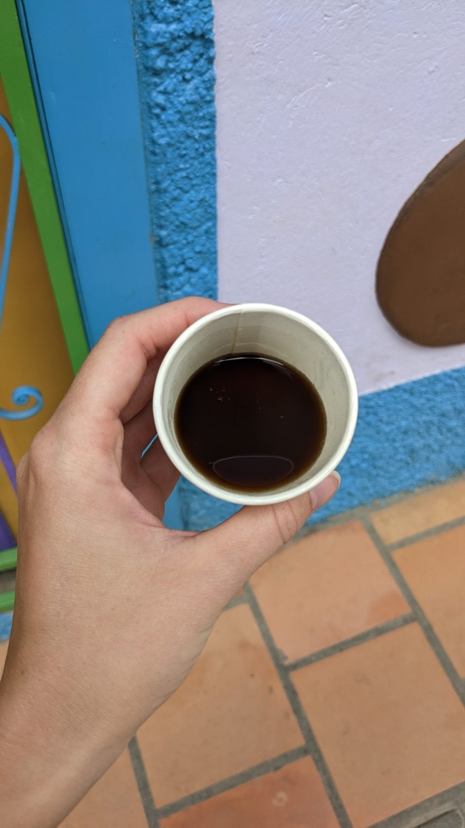 Kolumbien - Guatapé - Kolumbianischer Kaffee soll einer der besten sein ... Schmeckt leider wie Kaffee, aber ich habe zumindest probiert 😬