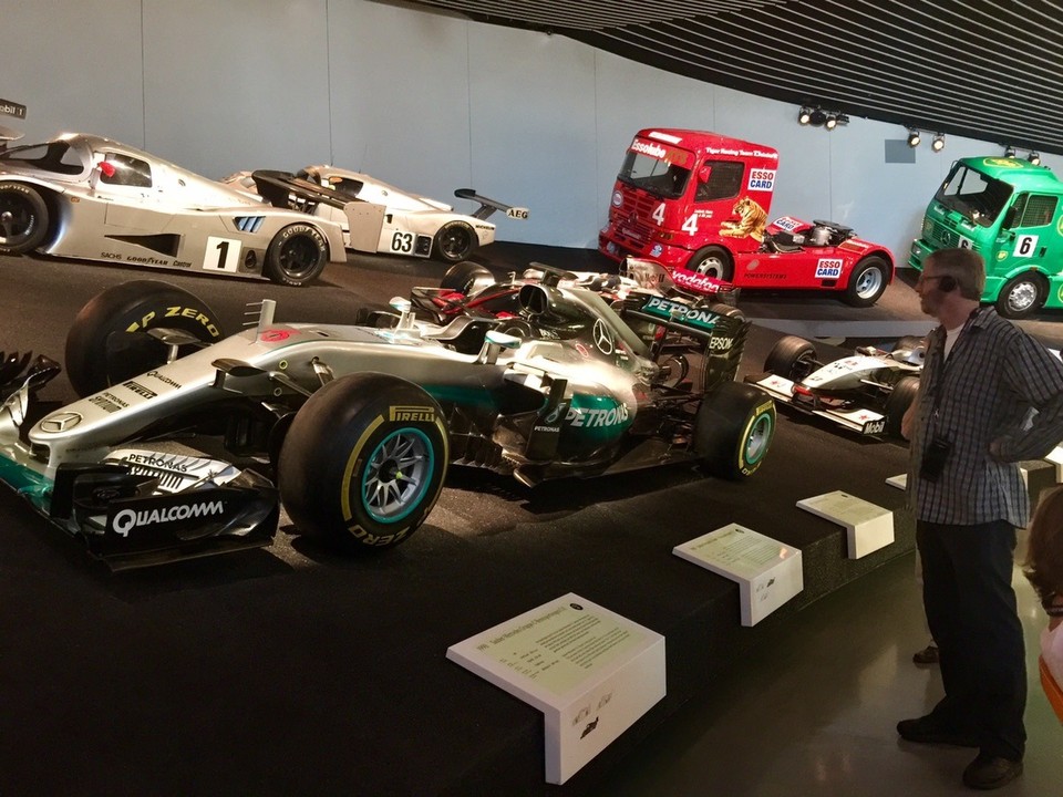 Germany - Stuttgart - Hybrid racing car from Formula One world champion Nico Rosberg, the Silver Arrow, It was installed in the museum yesterday. 