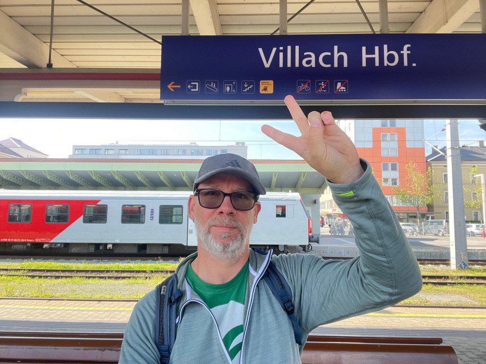 Österreich - Villach - oder Villach. Es geht nun mit dem Zug nach Hause.