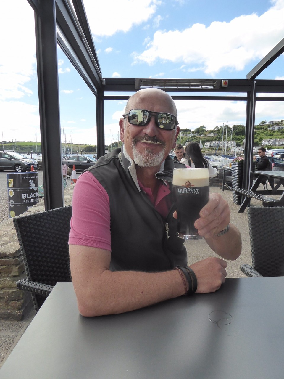 Ireland - Kinsale - Not sure whether it was too frothy, but Guinness is still his favourite.