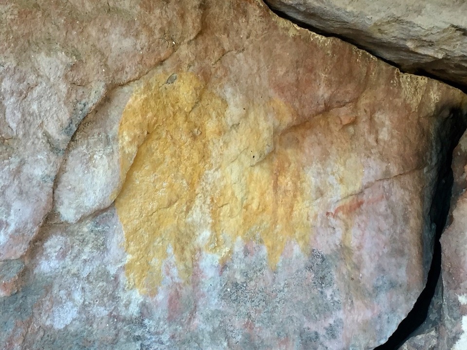 Südafrika - Clanwilliam - Hier sehr verwaschene Zeichnungen in ockerfarben