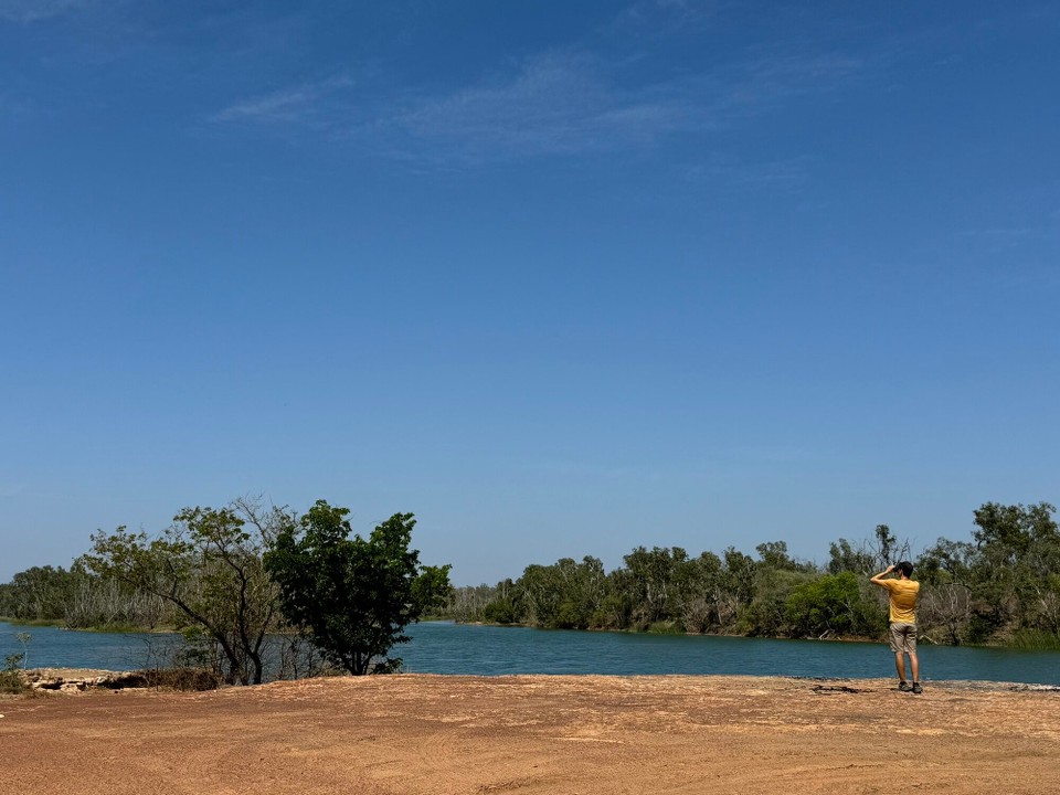 Australien - Mataranka - Wo sin ächt dia chaiba Krokis... nützt als Feldstächera nüt.