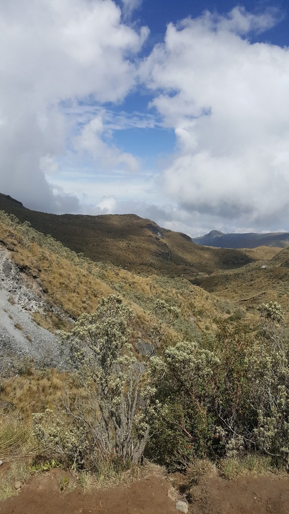 Kolumbien - Manizales - Atemberaubende Aussichten lassen einem immer voller Ehrfurcht stehen. Naja, ich bin über jede Pause froh, da es verdammt steil nach oben geht. Um nicht höhenkrank zu werden -  (Ihr erinnert Euch an die Elbrus Tour?!) - trinke ich fast permanent Wasser. 