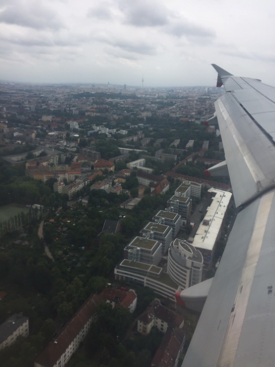 Germany - Berlin - Grey day over Berlin. Check out the contrasting styles in housing.