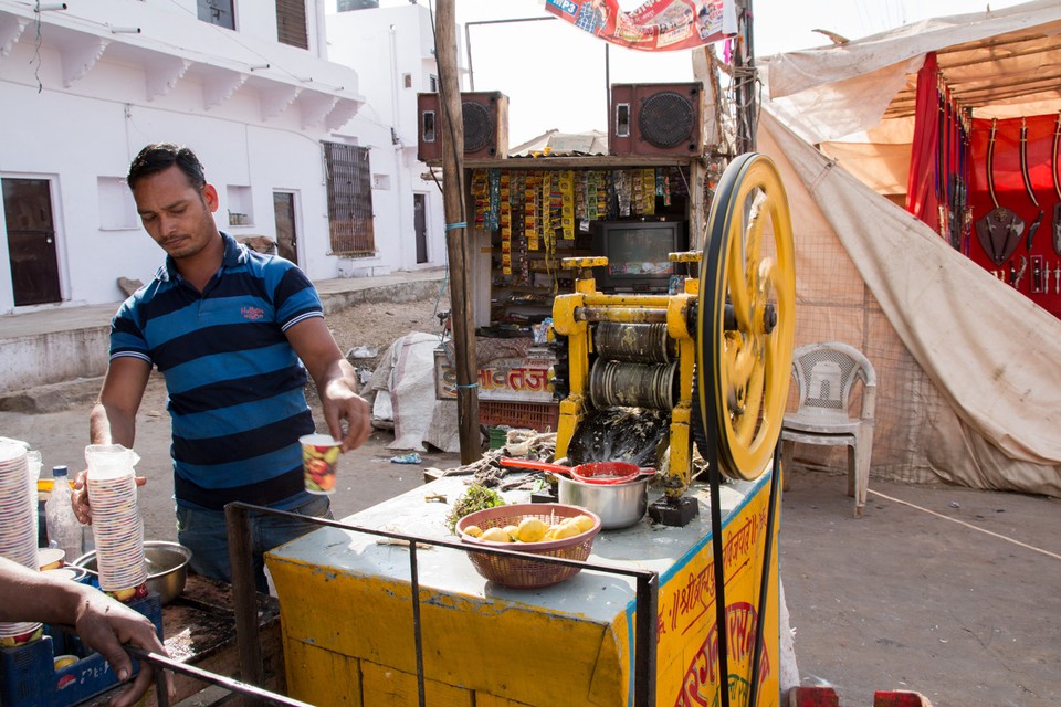 Indien - Pushkar - Sugarcane juice