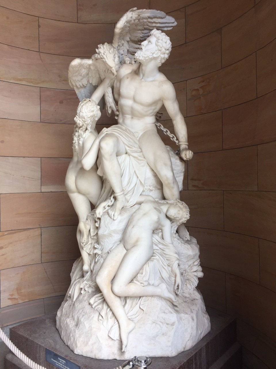 Germany - Berlin - I thought this was awesome. 

Prometheus Bound and the Oceanids (German:Prometheus, beklagt von den Okeaniden) is an 1879 marble sculpture by German sculptor Eduard Müller.