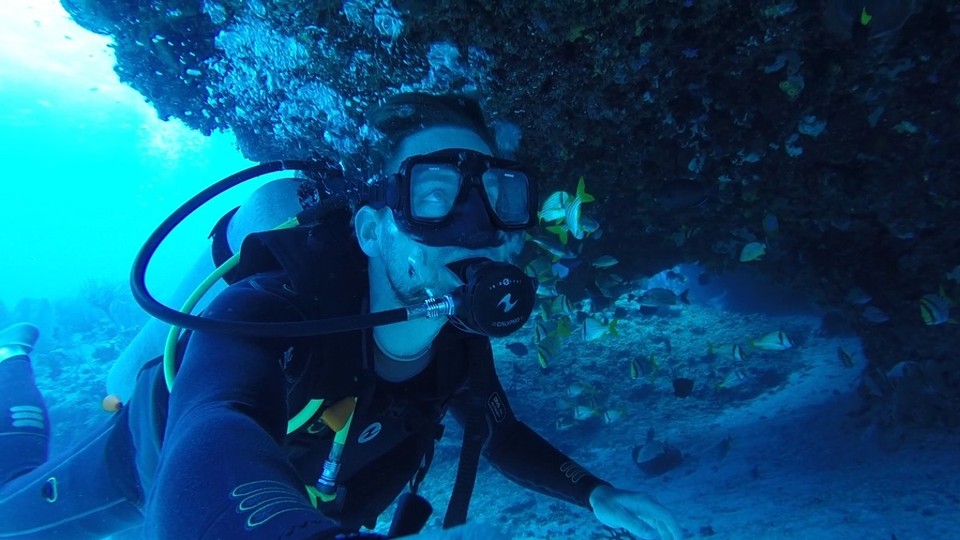 Mexiko - Playa del Carmen - Geri Selfie mit Fischis im Hintergrund...