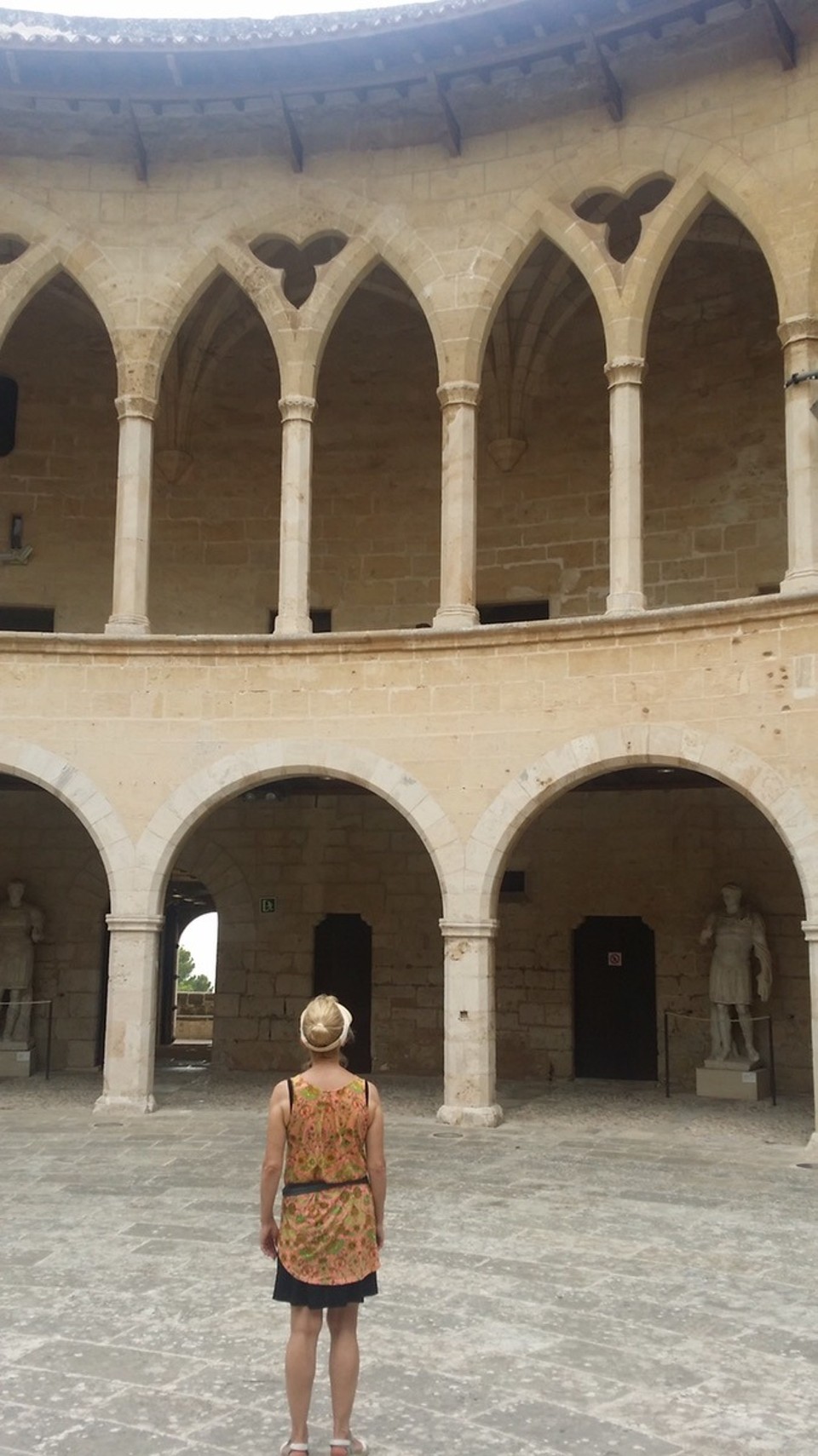  - Spain, Palma de Mallorca - Inside the first level of Castell de Bellver. 