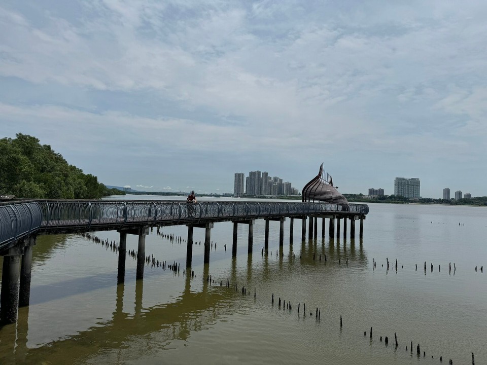 Singapur - Singapur - Blick uf Malaysia