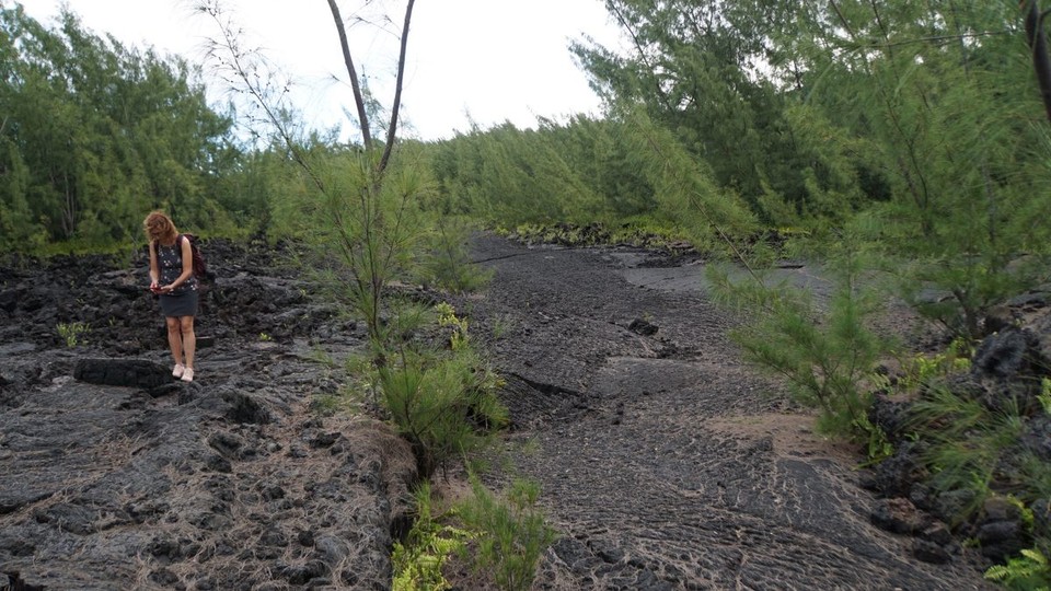 Station 13 -  - Man sieht die Lava immer noch fließen.