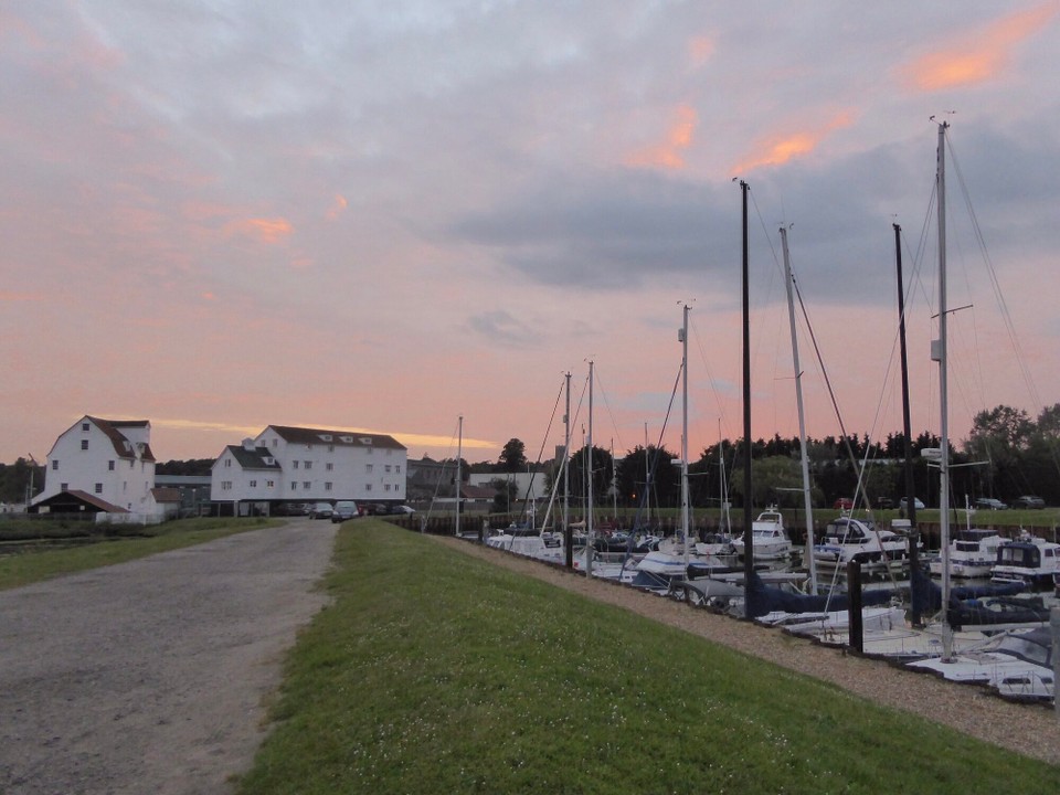 United Kingdom - Woodbridge - Tide Mill Yacht Harbour at sunset.  