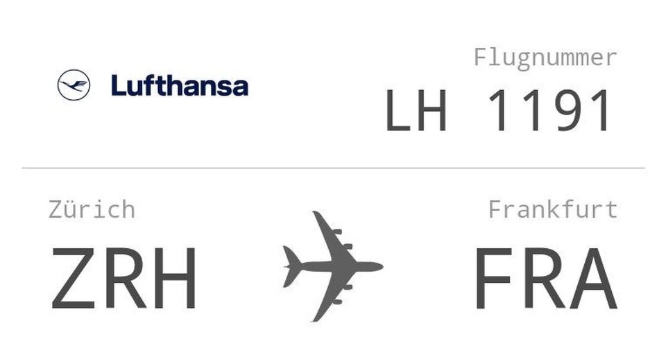 Schweiz - Kloten - über Frankfurt... 