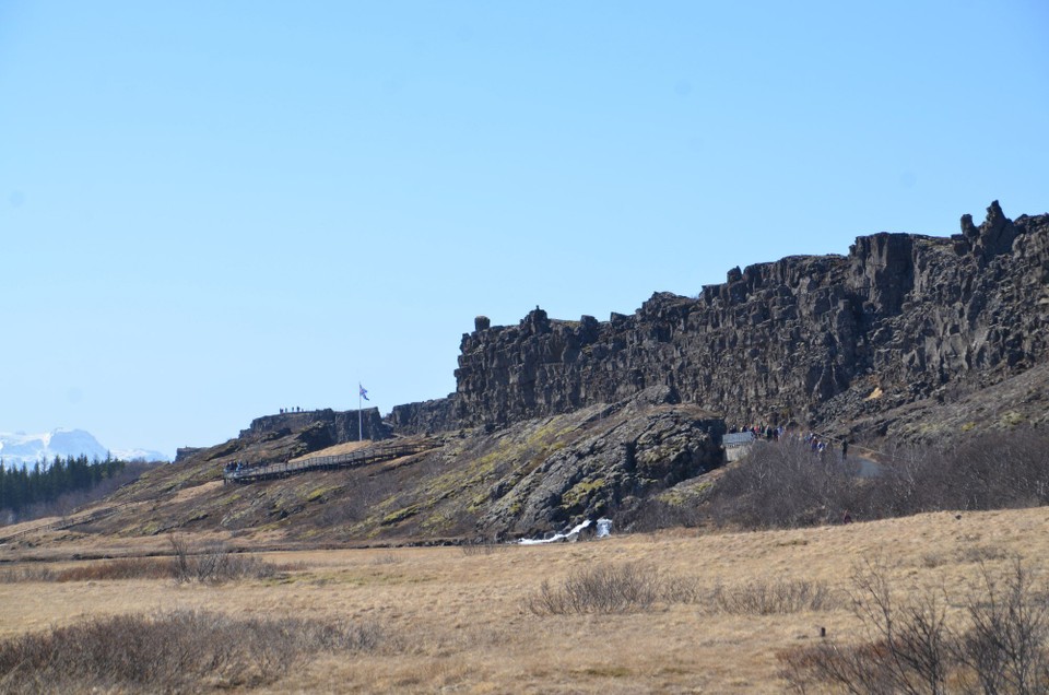 Island - Reykjavík - Parlamentsplaz a Grenz zur Amerikaplak