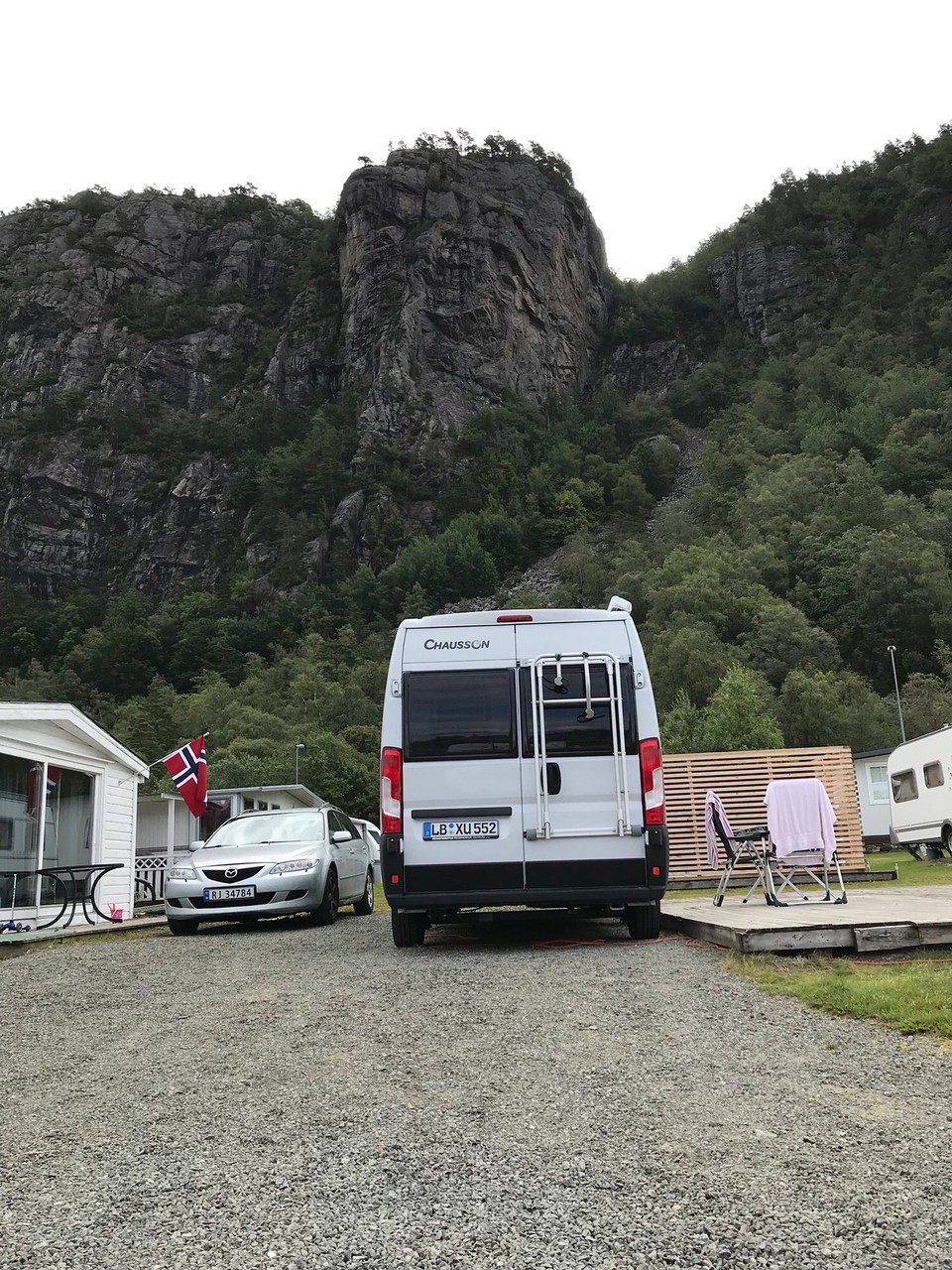 Norwegen - Egersund - Erwachen zwischen den Dauercampern