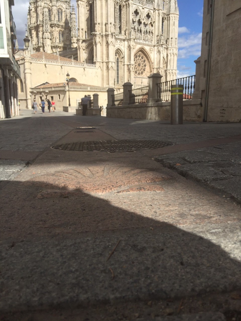  - Spain, Burgos - Camino shell leading to the Cathedral 