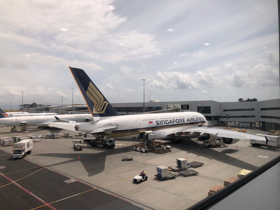 Neuseeland - Auckland - Da steht ja unser Vögelchen, der A380!