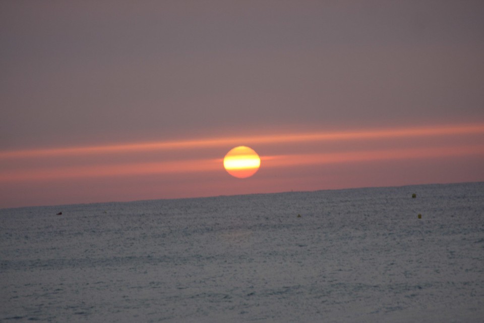 Spanien - Malgrat de Mar - Hier nochmal der heutige Sonnenaufgang...