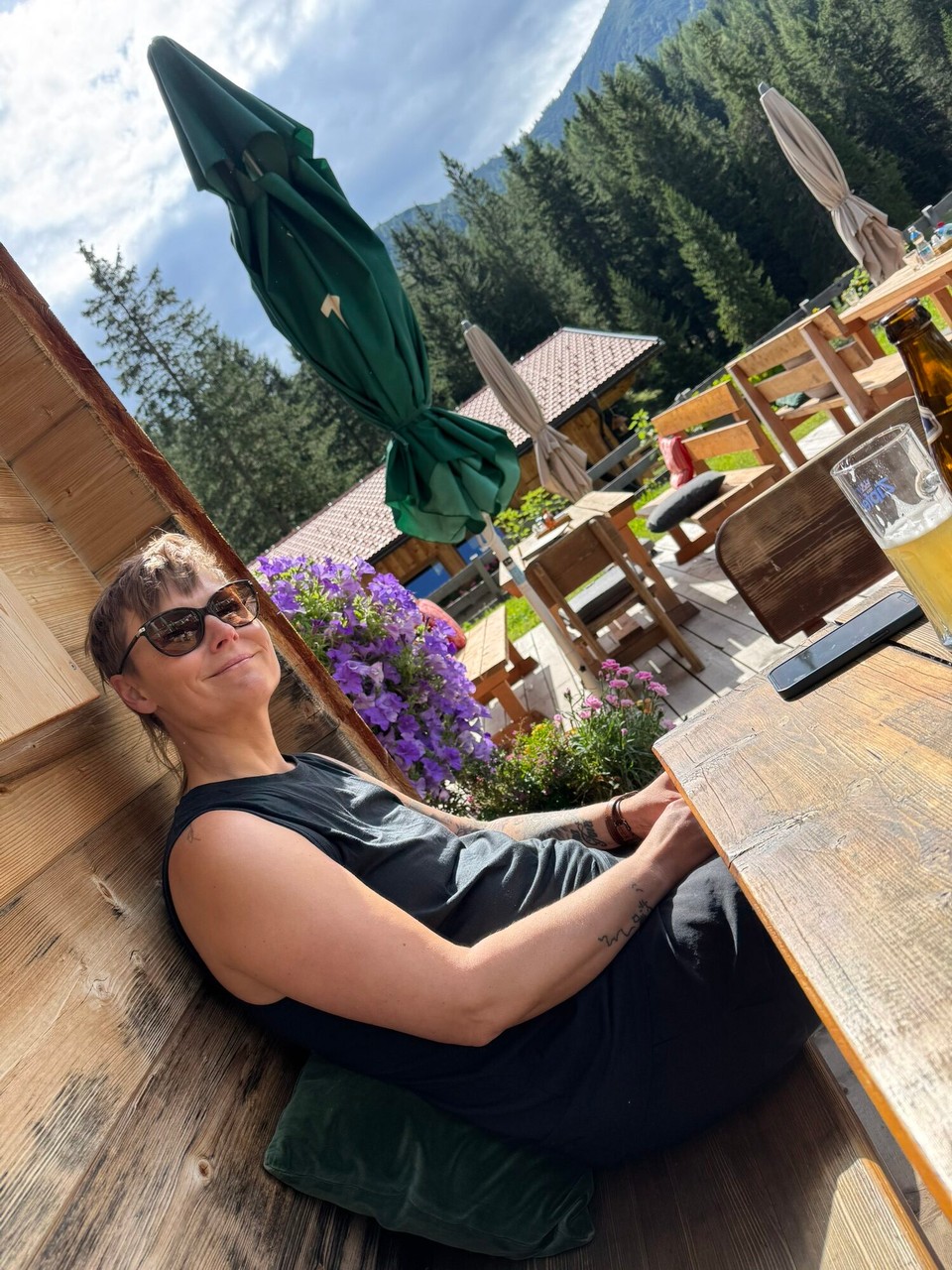 Österreich - Mühlbachl - Noch ein bisschen Sonne tanken bevor es zuzieht. 