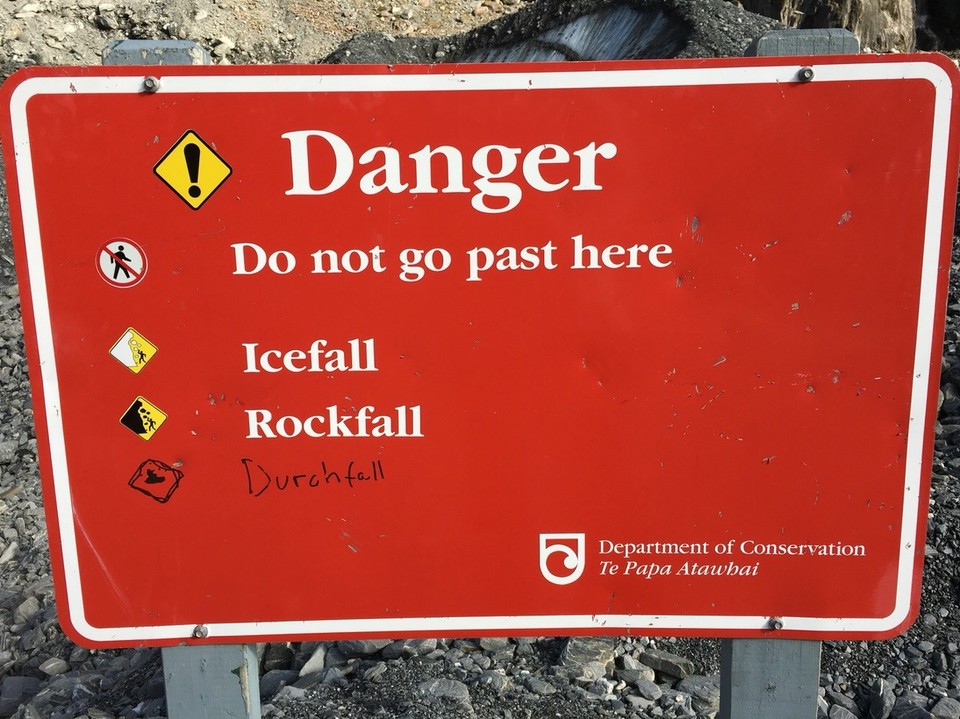 New Zealand - Franz Josef Glacier - Und hier hat sich auch ein Deutscher verewigt 