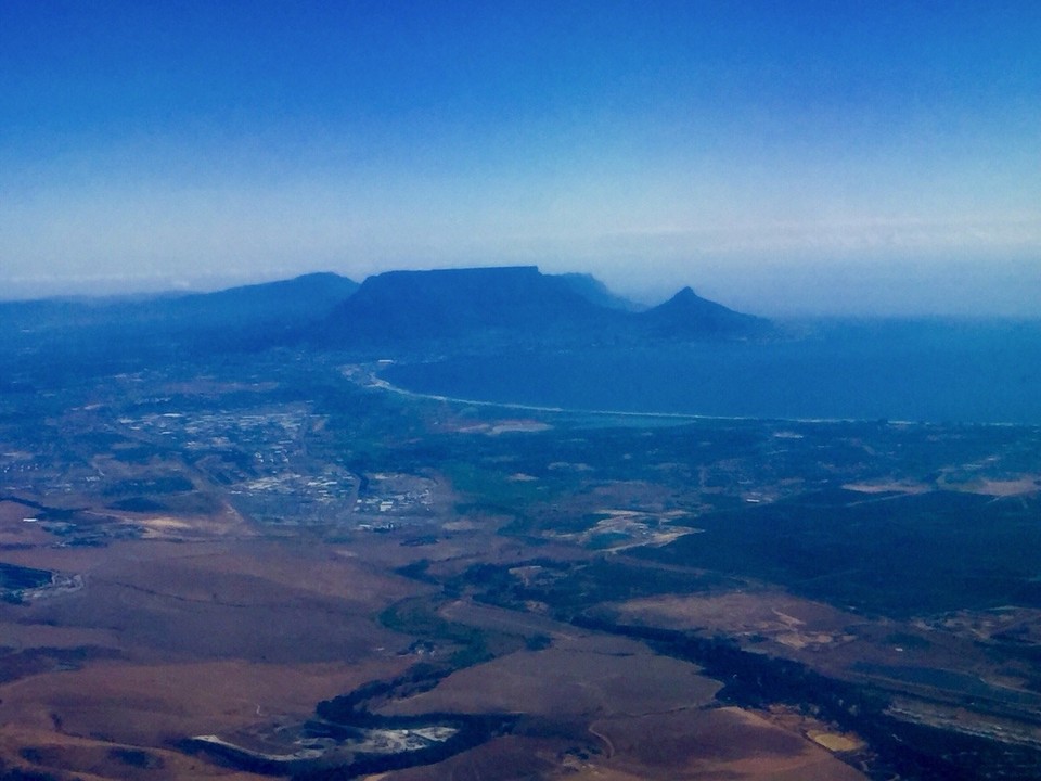 Südafrika - Stellenbosch - Anflug auf Kapstadt