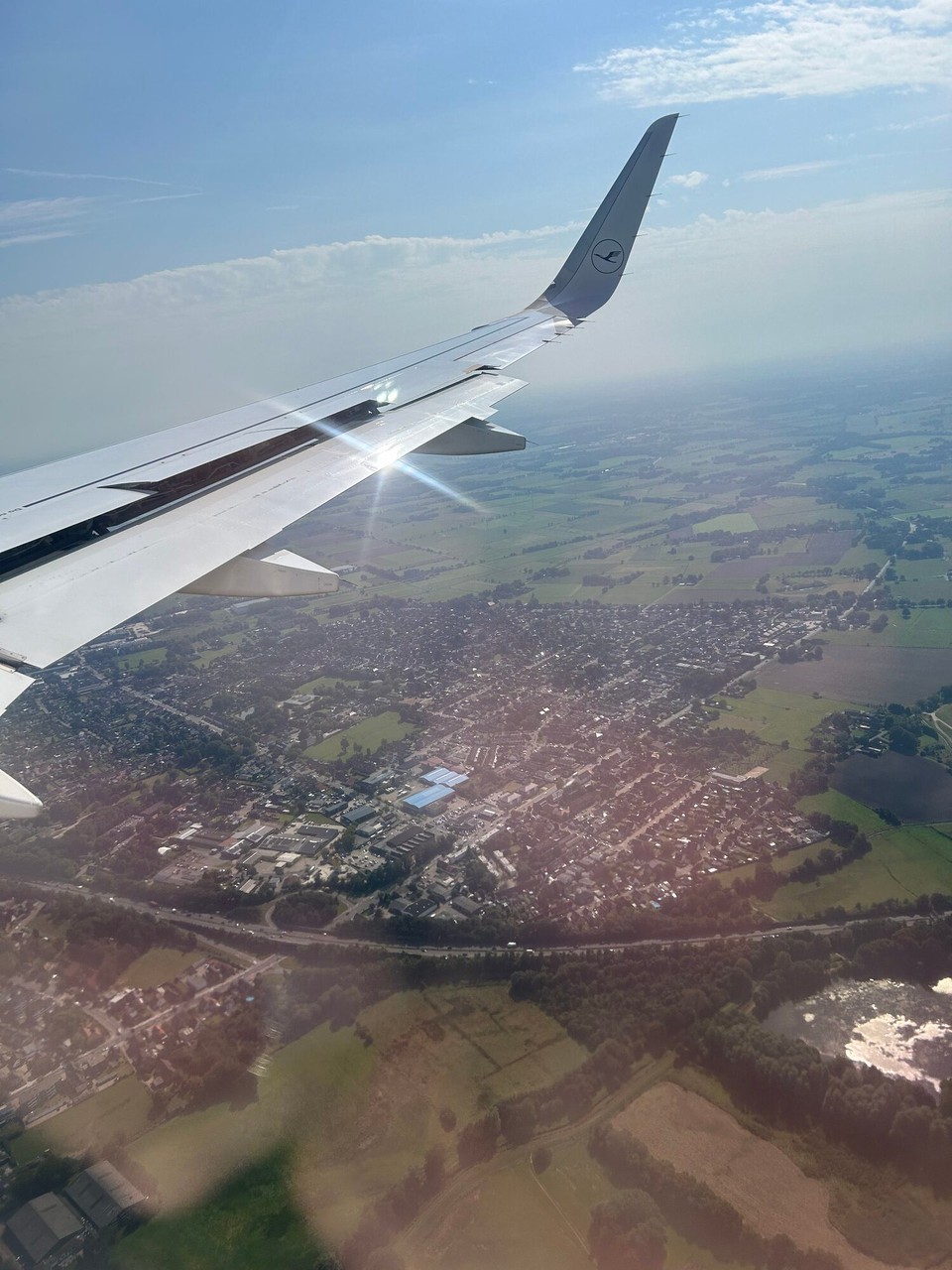 Deutschland - Frankfurt am Main - Über Delmenhorst - man kann unser Haus sehen 