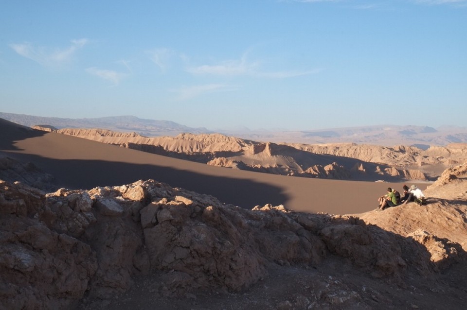 Chile - San Pedro de Atacama - Enjoying the view on top of Duna Mayor in Valle de la Luna