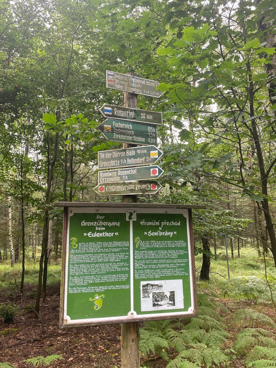 Deutschland - Rosenthal-Bielatal - Gestartet sind wir bei dem Grenzübergang „Eulentor“ Richtung Schneeberg.