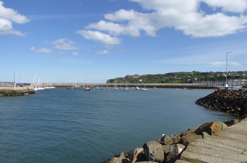 Ireland - Howth - Views from the West Pier which is lined with fish restaurants and mongers.