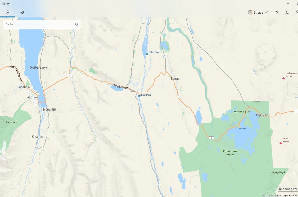 Island - Akureyri - Gegend vun eisem Tour
