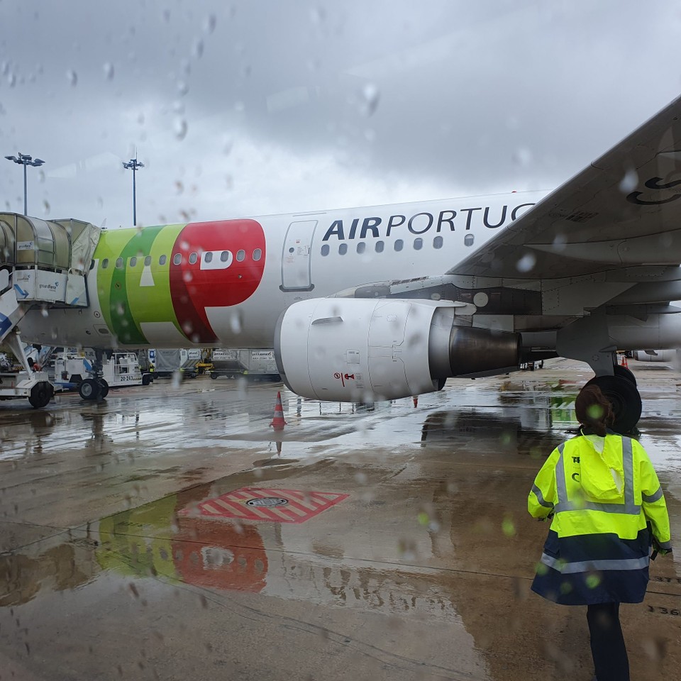 Portugal - Lissabon - dann geht es wieder durch die Regenwolken nach Hause.