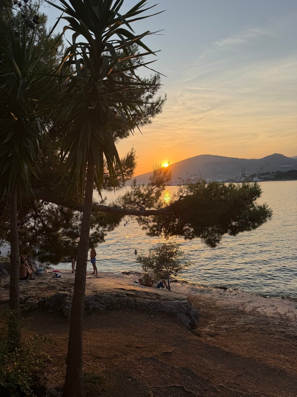 Kroatien - Trogir - Sonnenuntergang am Campingplatz 