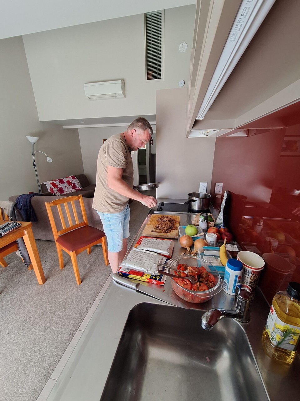 Neuseeland - Turangi - Turangi, geschafft und hungrig....gab nicht außer einem 
Milchshake ....