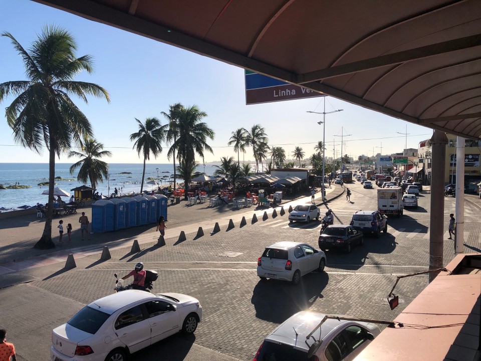 Brasilien - Salvador - Blick vom Restaurant in Itapoa Richtung Salvador