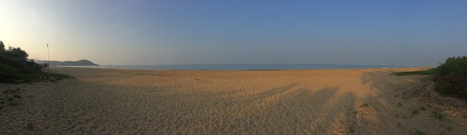 Indien - Gokarna - Der frühe Vogel fängt den Strand. 