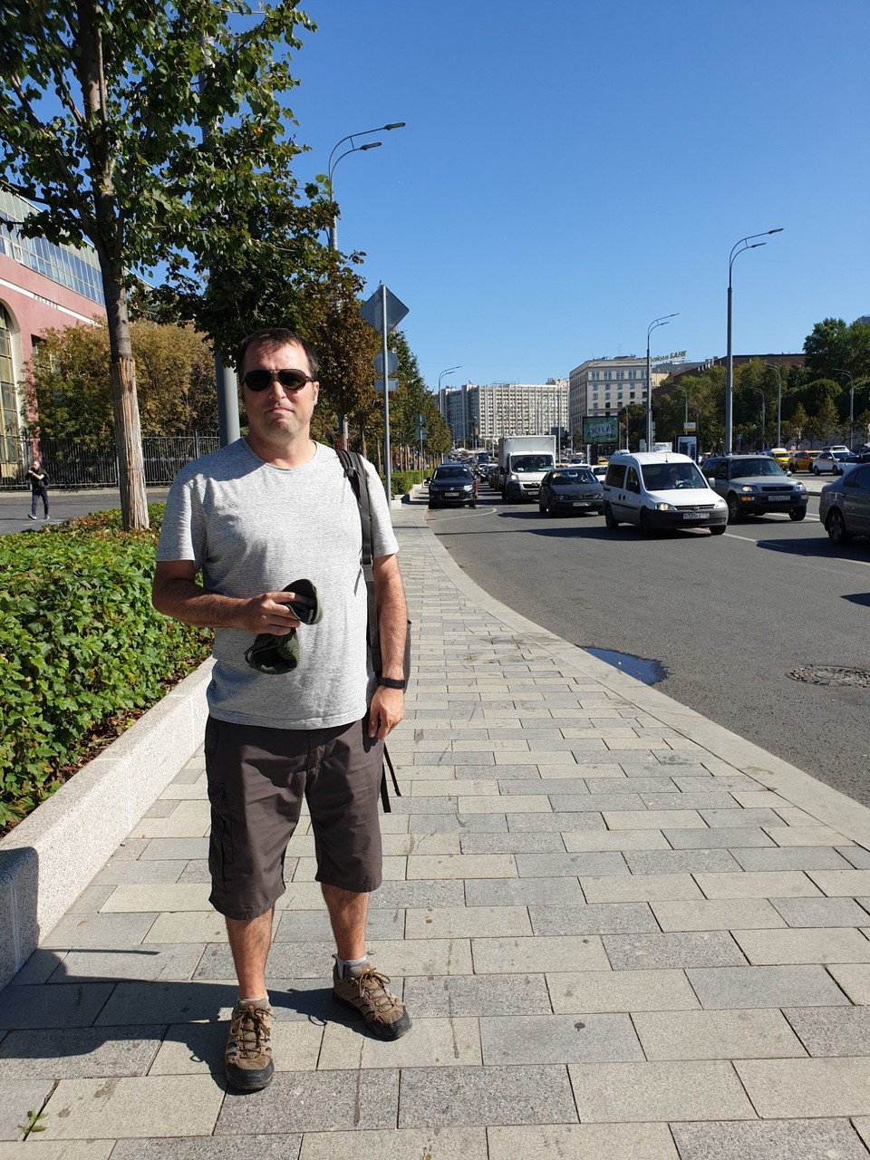 Russia - Moscow - There was a Lenin on a traffic circle but we couldn't get to him