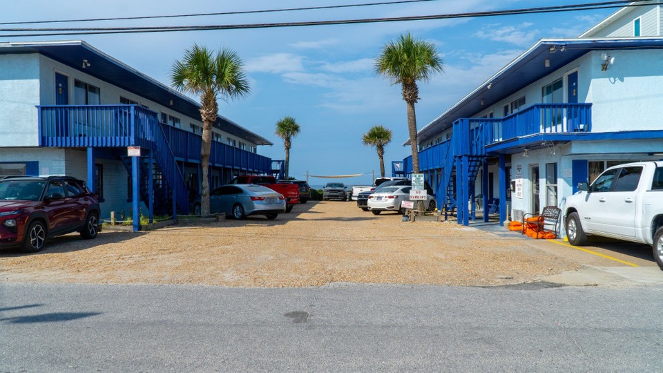 USA - Panama City - Unser Zimmer liegt oben links, hinten zum Strand hin.